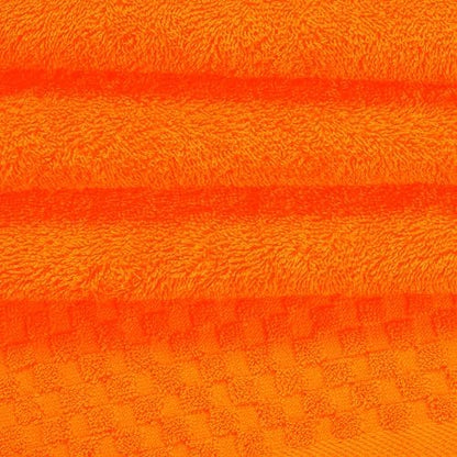 MyOwn Ultra Soft 3 Pack Cotton Towel Set, Contains a Bath Towels 28x55 inch, a Hand Towels 16x24 inch & a Wash Coths 12x12 inch, Ideal Everyday use, Compact & Lightweight - Orange