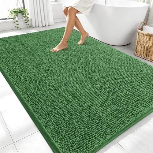 OLANLY Large Bathroom Rugs 70x46, Extra Soft Absorbent Chenille Bath Rugs