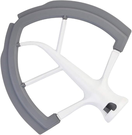 Roabertic Flex Edge Beater for KitchenAid Bowl-Lift Stand Mixer - 6 Quart Flat Beater Paddle with Flexible Silicone Edges