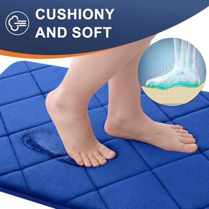 OLANLY Memory Foam Bath Mat 30x20, Ultra Soft and Absorbent Bathroom Rugs