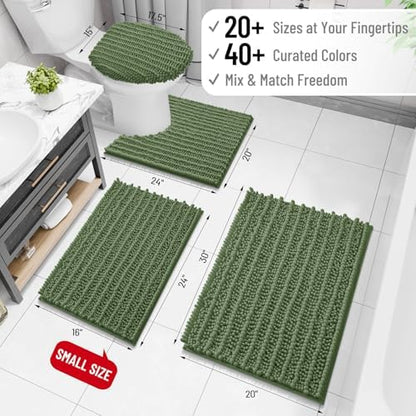 Arotive Bathroom Rugs Mat 34x21, Soft Absorbent Chenille Shaggy Bath Mat