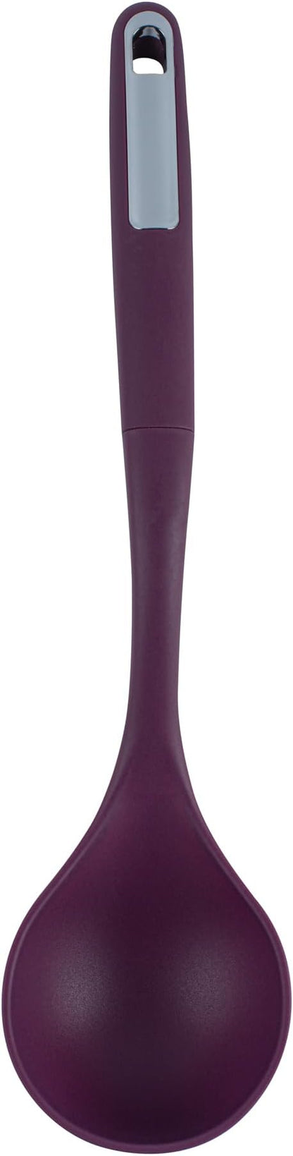 Restaurantware Silicone Utensil Set Pack of 10 Non-Slip Handle 6-Piece Kitchen Tool Set, Heat-Resistant Dishwasher-Friendly Cooking Accessories, Durable Purple Cooking Utensils