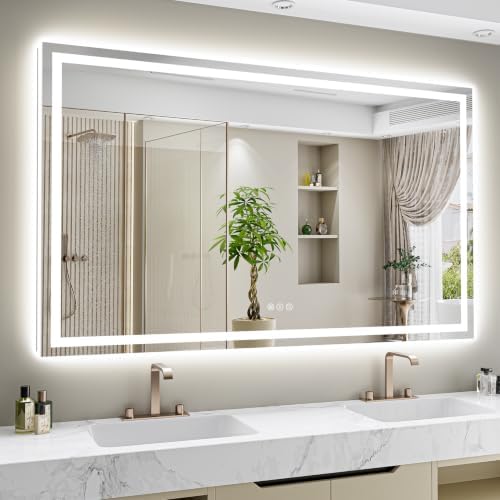 68x48 LED Bathroom Mirror with Lights, Lighted Vanity Mirror