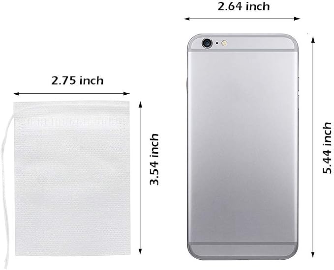 400 Pcs Tea Filter Bags Disposable Empty Tea Bags Drawstring Seal Tea Infusers Bag for Loose Leaf Teal