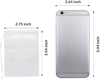 400 Pcs Tea Filter Bags Disposable Empty Tea Bags Drawstring Seal Tea Infusers Bag for Loose Leaf Teal