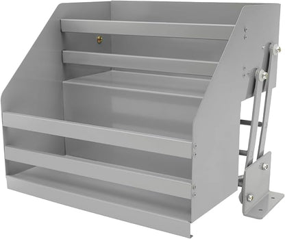 2-Tier Pull Down Cabinet Organizer, 22lbs Capacity, Space-Saving Pull Down Heavy Duty Shelf Organizer, Retractable Kitchen Shelf for Spices & Utensils