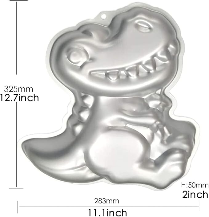 Dinosaur Shape Cake Pan, 3D Birthday Cake Pan, Aluminum Alloy Cake Molds Nonstick Baking Tools