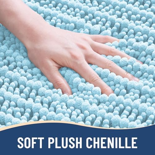 Arotive Bathroom Rugs Mat 36x24, Soft Absorbent Chenille Shaggy Bath Mat