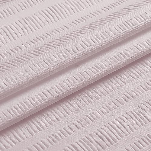 Aiyufeng Moga Pink Shower Curtain, Pink Bathroom Curtain with Textured, Embossed Fabric Shower Curtain, Hotel Quality Bathroom Shower Curtains, 72 x 72 Inches