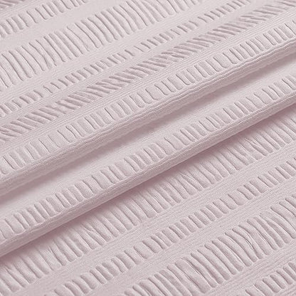 Aiyufeng Moga Pink Shower Curtain, Pink Bathroom Curtain with Textured, Embossed Fabric Shower Curtain, Hotel Quality Bathroom Shower Curtains, 72 x 72 Inches