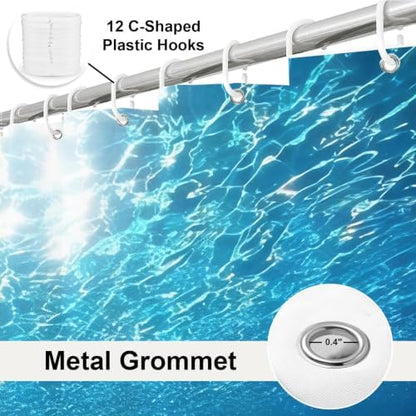 Modern Luxury Ocean Shower Curtain Nautical Summer Tropical Funky