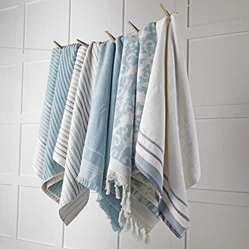 SKL Home Planet Ombre Bath Towel, 100% Turkish Cotton, Aqua