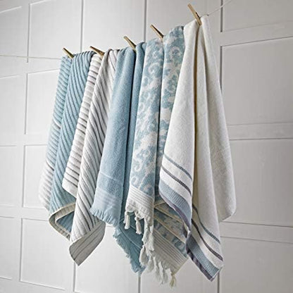 SKL Home Planet Ombre Bath Towel, 100% Turkish Cotton, Aqua