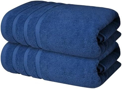 Infinitee Xclusives 100% Ring-Spun Cotton Bath Towels for Bathroom - Pack 2
