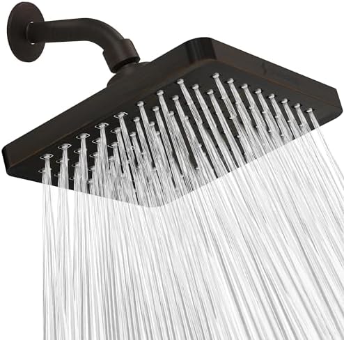 SparkPod Rain Shower Head, 8 Inch Square, Vintage Oil-Rubbed Bronze Finish