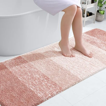 OLANLY Bathroom Runner Rug 70x20, Extra Soft Absorbent Microfiber Bath Rugs
