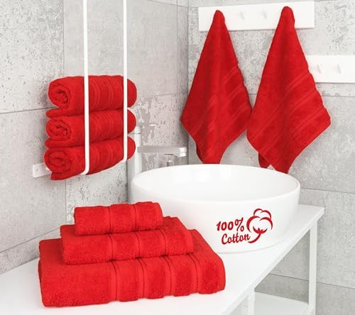 American Soft Linen 100% Cotton Luxury Turkish Towels, 6 Piece Towel Set