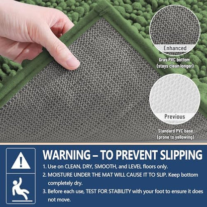 Arotive Bathroom Rugs Mat 36x24, Soft Absorbent Chenille Shaggy Bath Mat