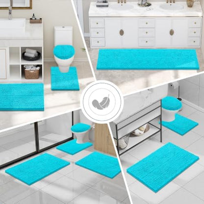 Smiry Bathroom Rugs 30X20, Luxury Chenille Extra Soft Absorbent Bath Mat