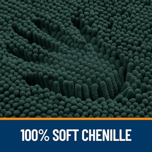 OLANLY Bathroom Runner Rugs 47x20, Extra Soft Absorbent Chenille Bath Rugs
