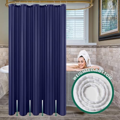 Fabric Shower Curtain Liner 72x72 Inch-Standard Size Cloth Shower Liners