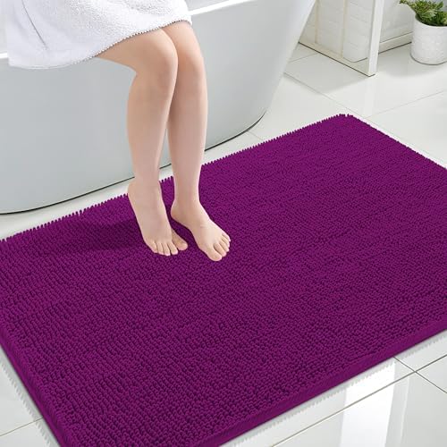 OLANLY Large Bathroom Rugs 44x32, Extra Soft Absorbent Chenille Bath Rugs