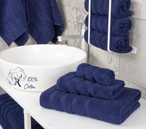 American Soft Linen 100% Cotton Luxury Turkish Towels, 3 Piece Towel Set