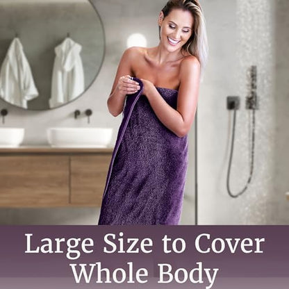 Lavish Home Bathroom Towels Set, Bathroom Essentials, Eggplant, Set of 8