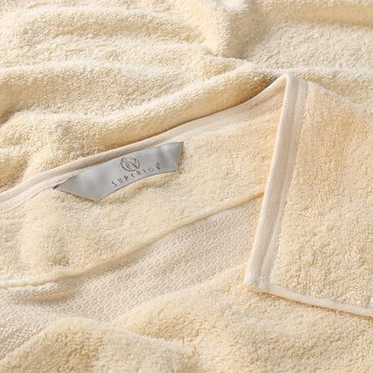 Superior Egyptian Cotton 6-Piece Towel Set, Bathroom Essentials, Towels For Bathroom, Apartment, Airbnb, Guest Bath, Face, Hand, Bath Towels, Washcloths, Absorbent, Fast Drying, Canary