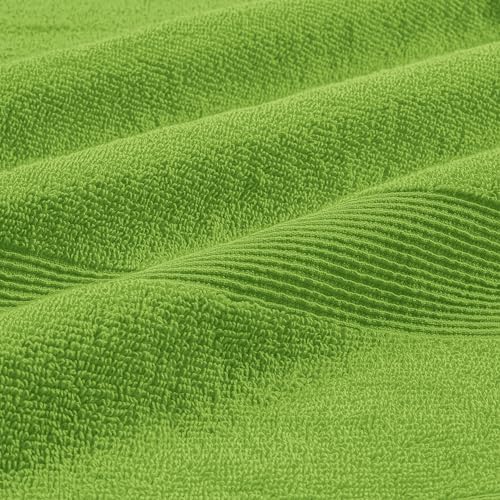 Belizzi Home 4 Pack Bath Towel Set 27x54, 100% Ring Spun Cotton, Ultra Soft Highly Absorbent Machine Washable Hotel Spa Quality Bath Towels for Bathroom, 4 Bath Towels - Green