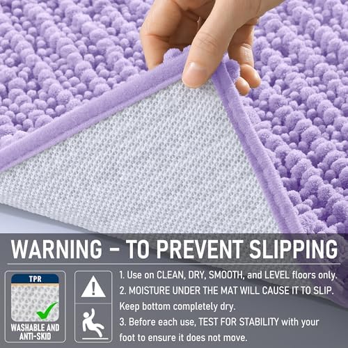 OLANLY Bathroom Rugs 36x24, Thick Soft Absorbent Chenille Bath Rugs