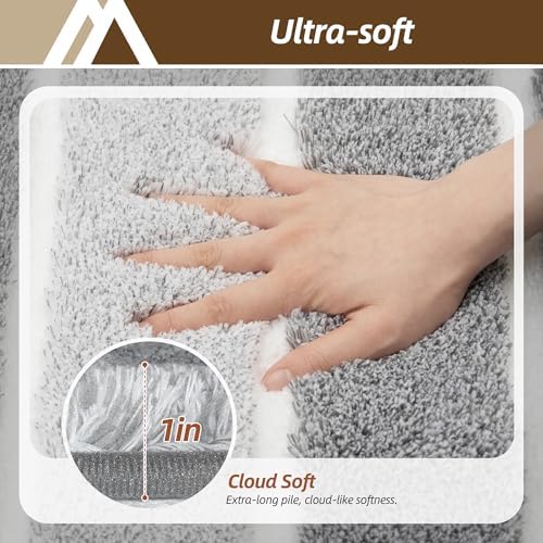 COSY HOMEER Bathroom Rugs 24x17, Ultra Soft Absorbent Bath Mat