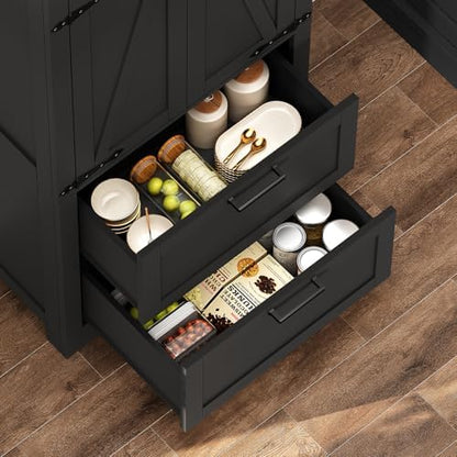 TEENFON Storage Cabinet with Doors & Adjustable Shelf