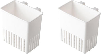 Cutlery Drying Rack - Utensil Drainer | Cutlery Drainer for Sink | Drying Rack Holder | Kitchen Drying Basket | Spoon Knife and Fork Storage Basket | Silverware Holder (White a 2pcs)
