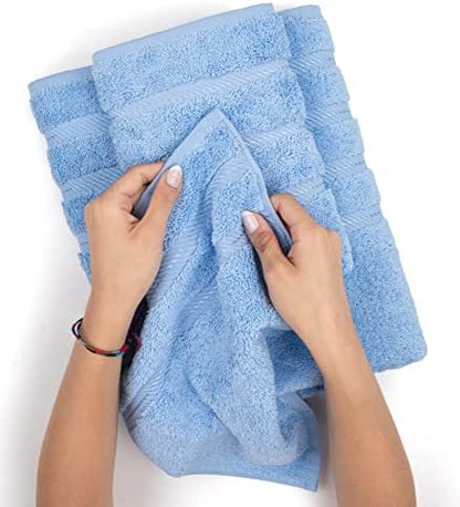 American Soft Linen 100% Cotton Luxury Turkish Towels, 4 PC Hand Towel Set