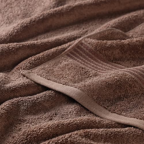 Superior Egyptian Cotton 12-Piece Towel Set, Assorted Towels for Home Bathroom, Guest Bath Decor Essentials, Includes 4 Bath, 4 Hand, 4 Face Towels/Washcloths, Quick Dry, Absorbent - Mocha