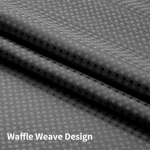 Colorful Star Charcoal Grey No Hook Waffle Shower Curtain Set, 72 x 81 Inch