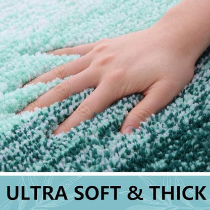 Arotive Microfiber Bathroom Rugs, Shaggy Soft Absorbent Bath Rug, 24x16