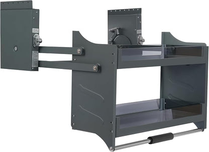 Pull Down Shelf for Kitchen Upper Cabinet,2-Tier Pull Down Cabinet Organizer,Pull-Down Shelf for Kitchen Upper Cabinets,26.4 Lbs Load Capacity (30.08 * 10.24 * 21.65in)