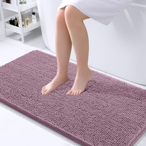 OLANLY Bathroom Runner Rugs 44x24, Extra Soft Absorbent Chenille Bath Rugs