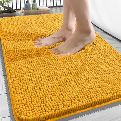 OLANLY Bathroom Rugs 34x21, Extra Soft Absorbent Chenille Bath Rugs
