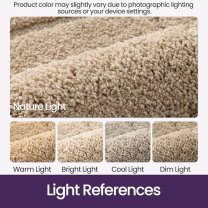 DEXI Bathroom Runner Rugs 72x24, Non-Slip and Absorbent Bath Mat, Beige
