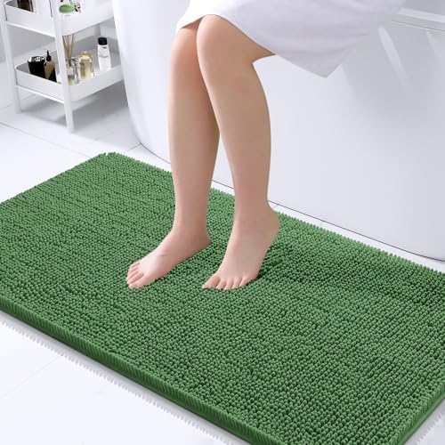 OLANLY Bathroom Runner Rugs 44x24, Extra Soft Absorbent Chenille Bath Rugs