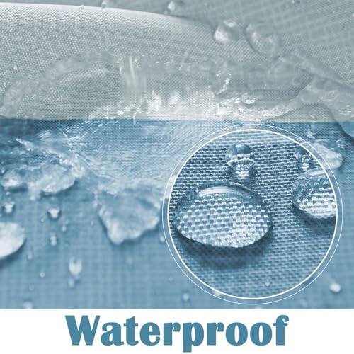 jinchan Ombre Ocean Blue Shower Curtain for Bathroom 70x60 Inch 12 Hooks