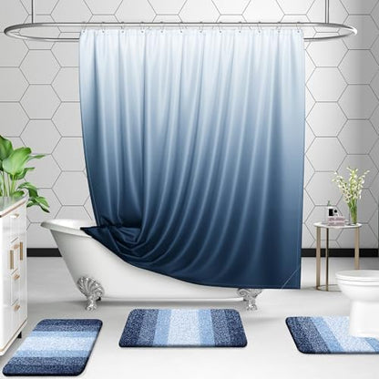 OLANLY Microfiber Bathroom Rugs Sets 3 Piece, 47"x20"+24"x16"+24"x20"