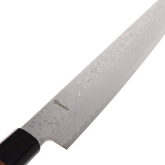 Japanese Sujihiki Knife Damascus ZA18 69 Layer Octagonal Walnut Handle, Slicer 9.5-inch (240mm)