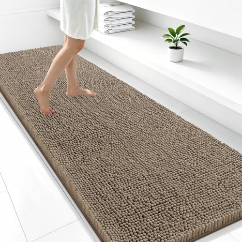 Smiry Bathroom Rugs 47X24, Luxury Chenille Extra Soft Absorbent Bath Mat