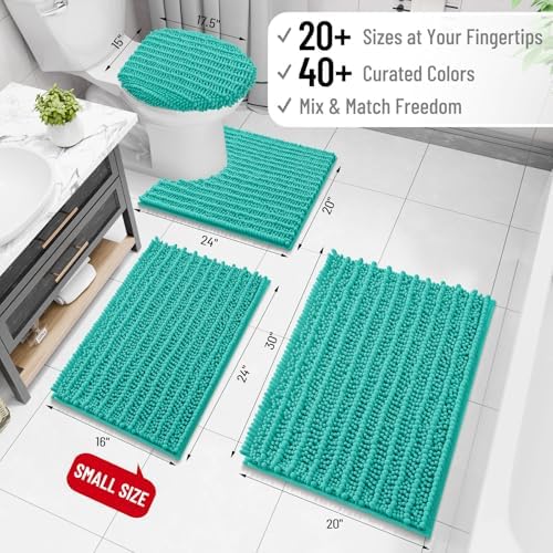 Arotive Bathroom Rugs Mat 30x17, Soft Absorbent Chenille Shaggy Bath Mat
