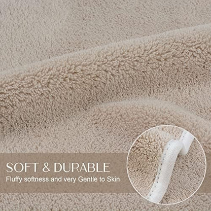 KinHwa Hand Towels for Bathroom, Microfiber Face Towels, 16x30 Inch, 4 Pack