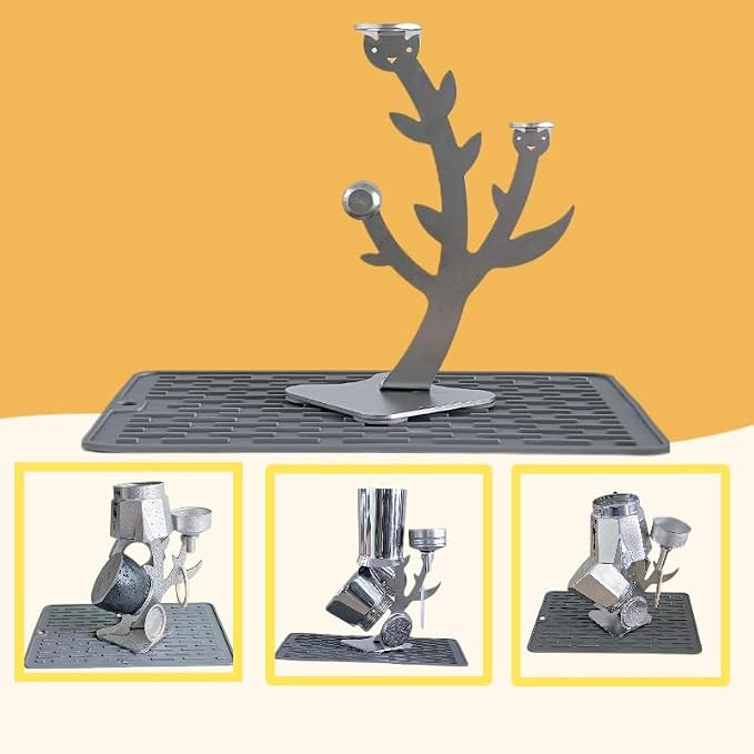 Moka Pot Drying Rack, 304 Stainless Steel, Fits Most Moka Pots | Prevent aluminum alloy Moka pot from oxidizing and molding